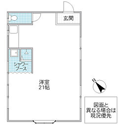 サクセスインフラッツ ワンルームの間取図画像