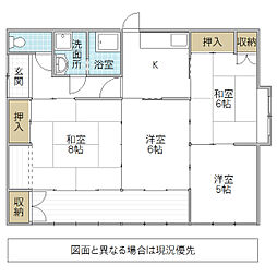 水木町一戸建 4Kの間取り