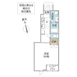 仮)日立市金沢町 新築アパート 1Kの間取図画像