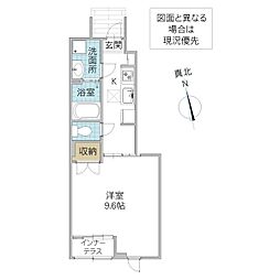 仮)日立市金沢町 新築アパート 1Kの間取図画像