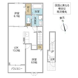 Glanz・M 2LDKの間取図画像