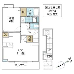 ベルグランツェ 1LDKの間取図画像