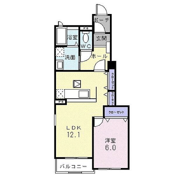 クリアネス II 103号室｜茨城県日立市金沢町(賃貸アパート1LDK・1階・45.72㎡)の写真 その2