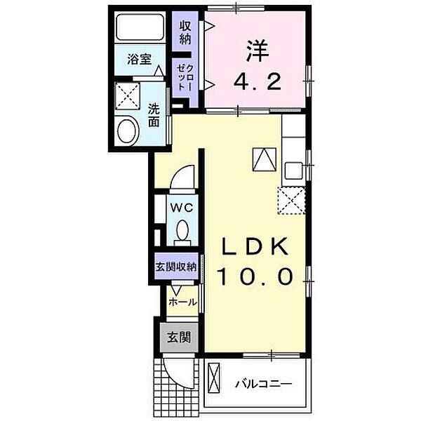 ヌーベルエトワール III 103号室｜茨城県日立市金沢町(賃貸アパート1LDK・1階・37.76㎡)の写真 その2