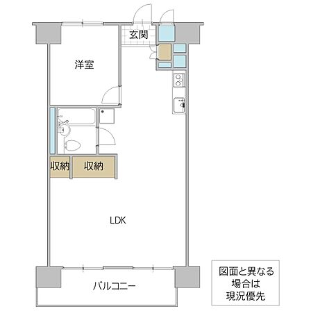 1LDK 間取り