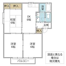 コンフォートハイツ B 101号室 ｜ 茨城県那珂郡東海村村松（賃貸アパート3DK・1階・50.82㎡） その2