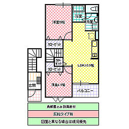 イストワール II 2階2LDKの間取り