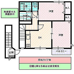アトラスC 2DKの間取図画像