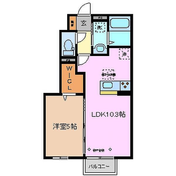 アルバグランデ金場　Ｂ 105｜三重県四日市市金場町(賃貸アパート1LDK・1階・36.69㎡)の写真 その2