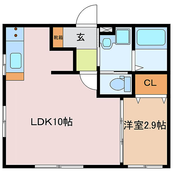 ＮＯＢＬＥ　I 1B｜三重県四日市市富田一色町(賃貸アパート1LDK・1階・30.04㎡)の写真 その2