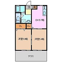 アルシオネ宮の前　Ｂ棟 102 ｜ 三重県四日市市西富田町（賃貸アパート2DK・1階・38.83㎡） その2