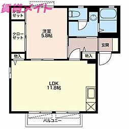 間取図画像 1LDK
