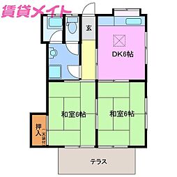 須藤ハイツ南棟 1階/-