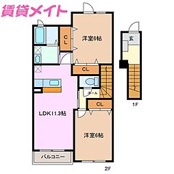 グランプレーヌＡ 2階