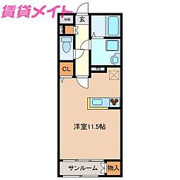 ファイン ワンルームの間取図画像