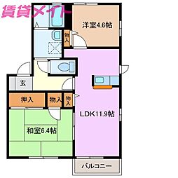 シャルム A棟 2階/-