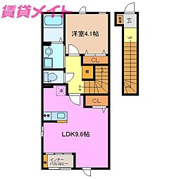 ディモア・ルーチェ 1LDKの間取図画像
