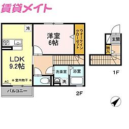 フォルテ3 1LDKの間取図画像