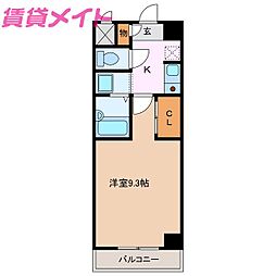 WillDo四日市白須賀 1Kの間取図画像