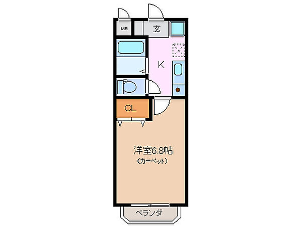 三重県桑名市大字西別所(賃貸アパート1K・2階・23.11㎡)の写真 その2