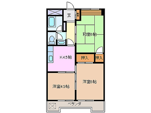 三重県桑名市大字安永(賃貸マンション3K・5階・48.00㎡)の写真 その2