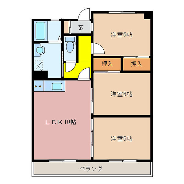 三重県桑名市大字小貝須(賃貸マンション3LDK・1階・67.20㎡)の写真 その2