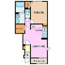 三重県桑名市大字額田（賃貸アパート1LDK・1階・43.61㎡） その2