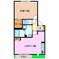 三重県桑名市大字東方（賃貸アパート1LDK・1階・43.95㎡） その2