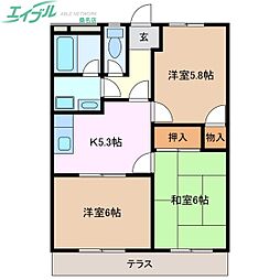 グランパスSHIROTAA 3Kの間取図画像