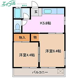 サニーハイツ服部 2階/-