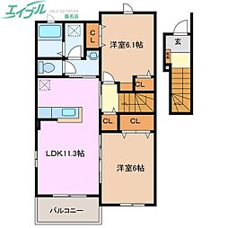 五福ガーデン A棟 2階/-