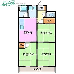 トーカイハイツ 2階/-