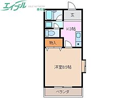 ライラック正和台A 1Kの間取図画像