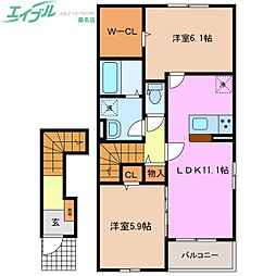 カーサ和泉 A 2階/-