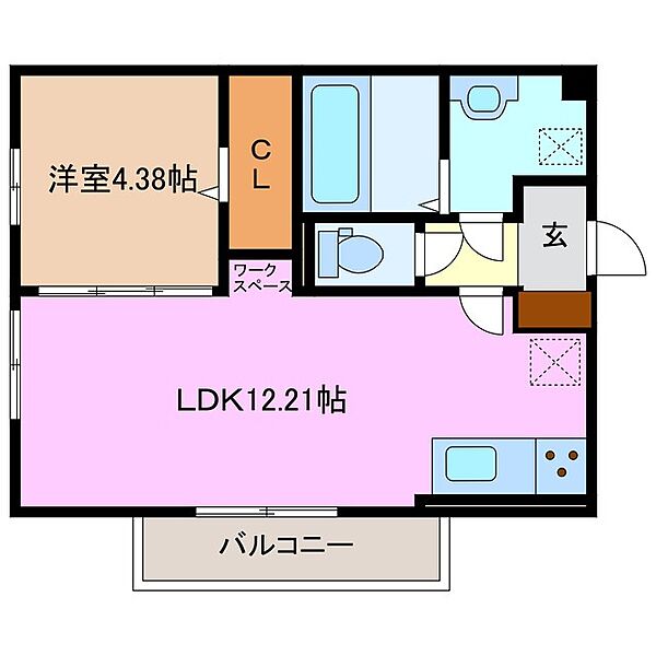 Sun Quest 305｜三重県桑名市大字矢田(賃貸アパート1LDK・3階・40.28㎡)の写真 その2