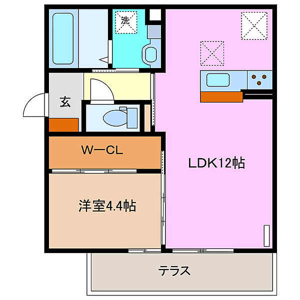 Grandheights Violet 105｜三重県桑名市明正町(賃貸アパート1LDK・1階・40.92㎡)の写真 その1