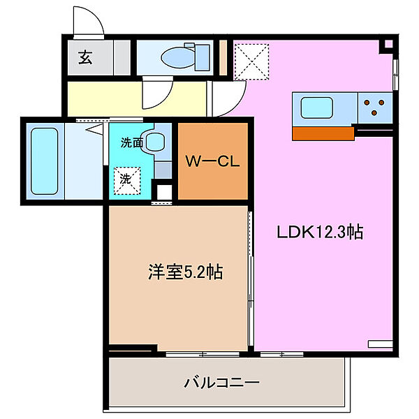 Grandheights Violet 201｜三重県桑名市明正町(賃貸アパート1LDK・2階・42.79㎡)の写真 その1