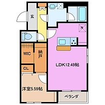 カーサパズＥ 201 ｜ 三重県桑名市大字江場（賃貸マンション1LDK・2階・50.43㎡） その2