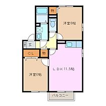 パルテール ヴィラ 101 ｜ 三重県桑名市大字大仲新田（賃貸アパート2LDK・1階・53.76㎡） その2