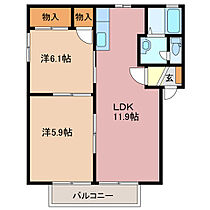 ファミーユ立花 201 ｜ 三重県桑名市立花町１丁目（賃貸アパート2LDK・2階・50.54㎡） その2