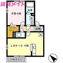 メゾン ピコ　A  ｜ 三重県桑名市陽だまりの丘7丁目（賃貸アパート1LDK・2階・40.43㎡） その2