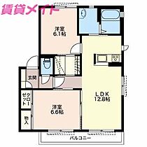 インビクタスB棟  ｜ 三重県員弁郡東員町大字六把野新田（賃貸アパート2LDK・1階・61.60㎡） その2