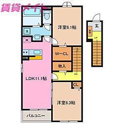 カーサ ウーノ グランデ 2階/-