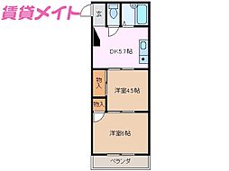 ファームKENZO 2DKの間取図画像
