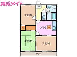 ファミーレソノハラ 3DKの間取図画像
