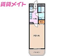 もと・サン稲場2 1Kの間取図画像