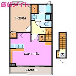 ソルビィアンテ 1LDKの間取図画像