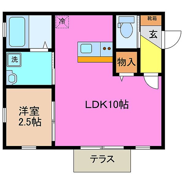 ＡＺＵＲ東富田 101｜三重県四日市市東富田町(賃貸アパート1LDK・1階・30.00㎡)の写真 その2