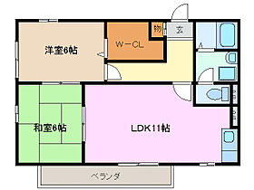 アメニティ筒尾 201 ｜ 三重県桑名市筒尾７丁目（賃貸アパート2LDK・2階・53.00㎡） その2