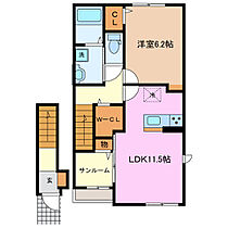 ヴィオラ　II 203 ｜ 三重県三重郡川越町大字南福崎（賃貸アパート1LDK・2階・50.96㎡） その2